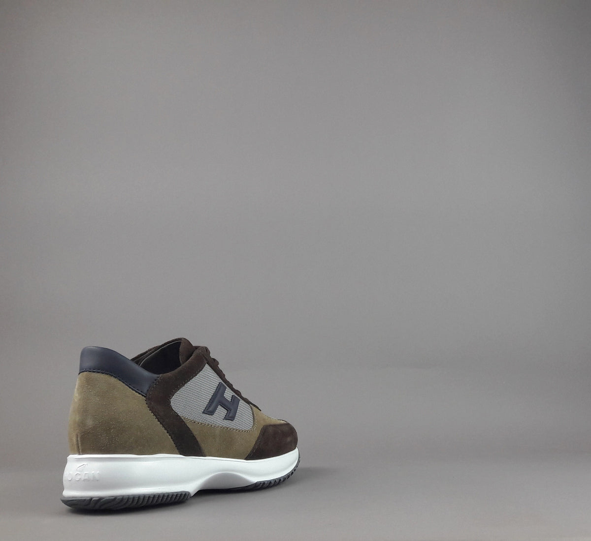 Hogan Interactive New Uomo Camoscio Tela Marrone Beige