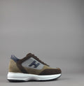 Hogan Interactive New Uomo Camoscio Tela Marrone Beige