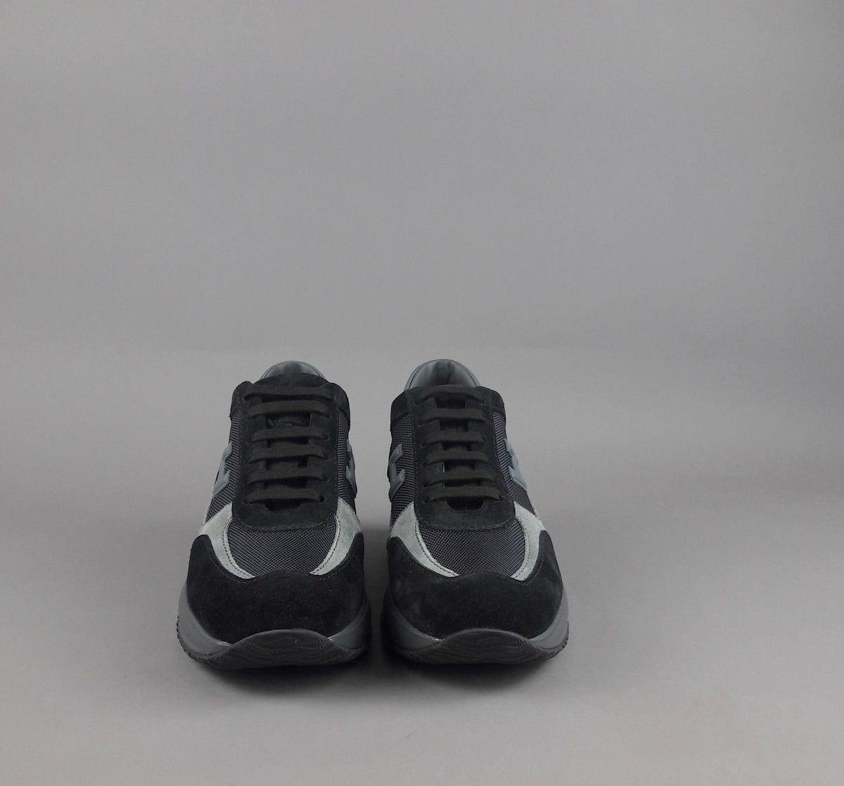 Hogan Interactive New Uomo Camoscio Tela Nero Grigio