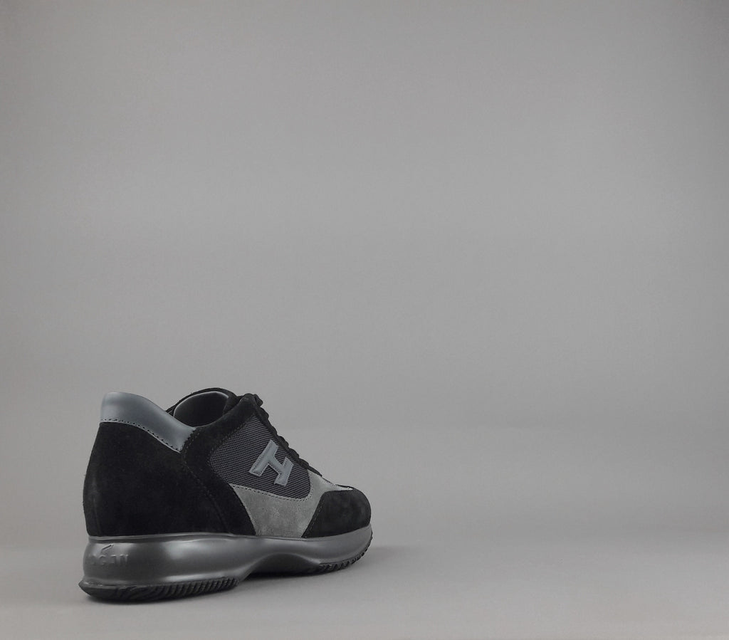 Hogan Interactive New Uomo Camoscio Tela Nero Grigio