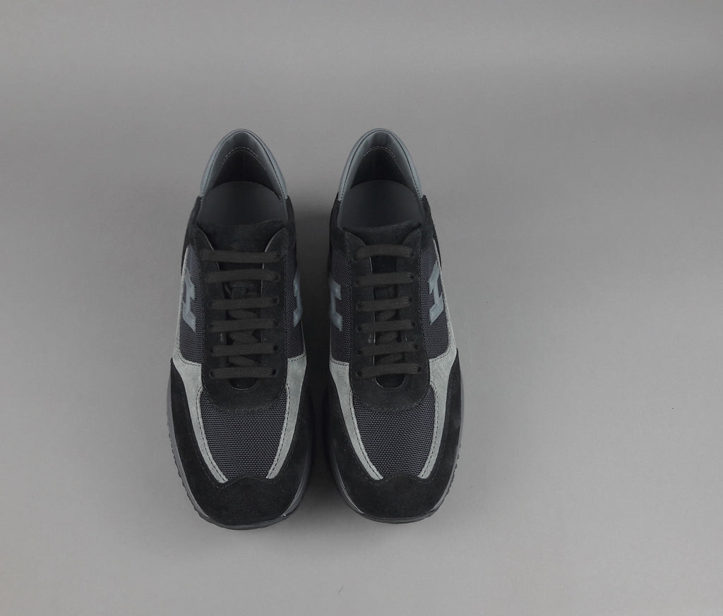 Hogan Interactive New Uomo Camoscio Tela Nero Grigio