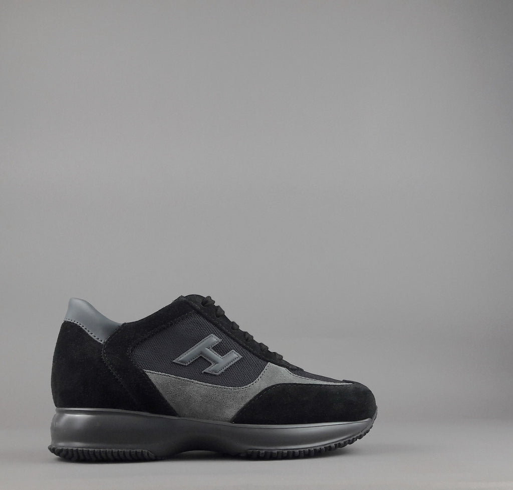 Hogan Interactive New Uomo Camoscio Tela Nero Grigio