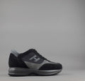 Hogan Interactive New Uomo Camoscio Tela Nero Grigio