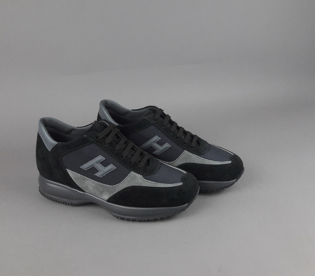 Hogan Interactive New Uomo Camoscio Tela Nero Grigio