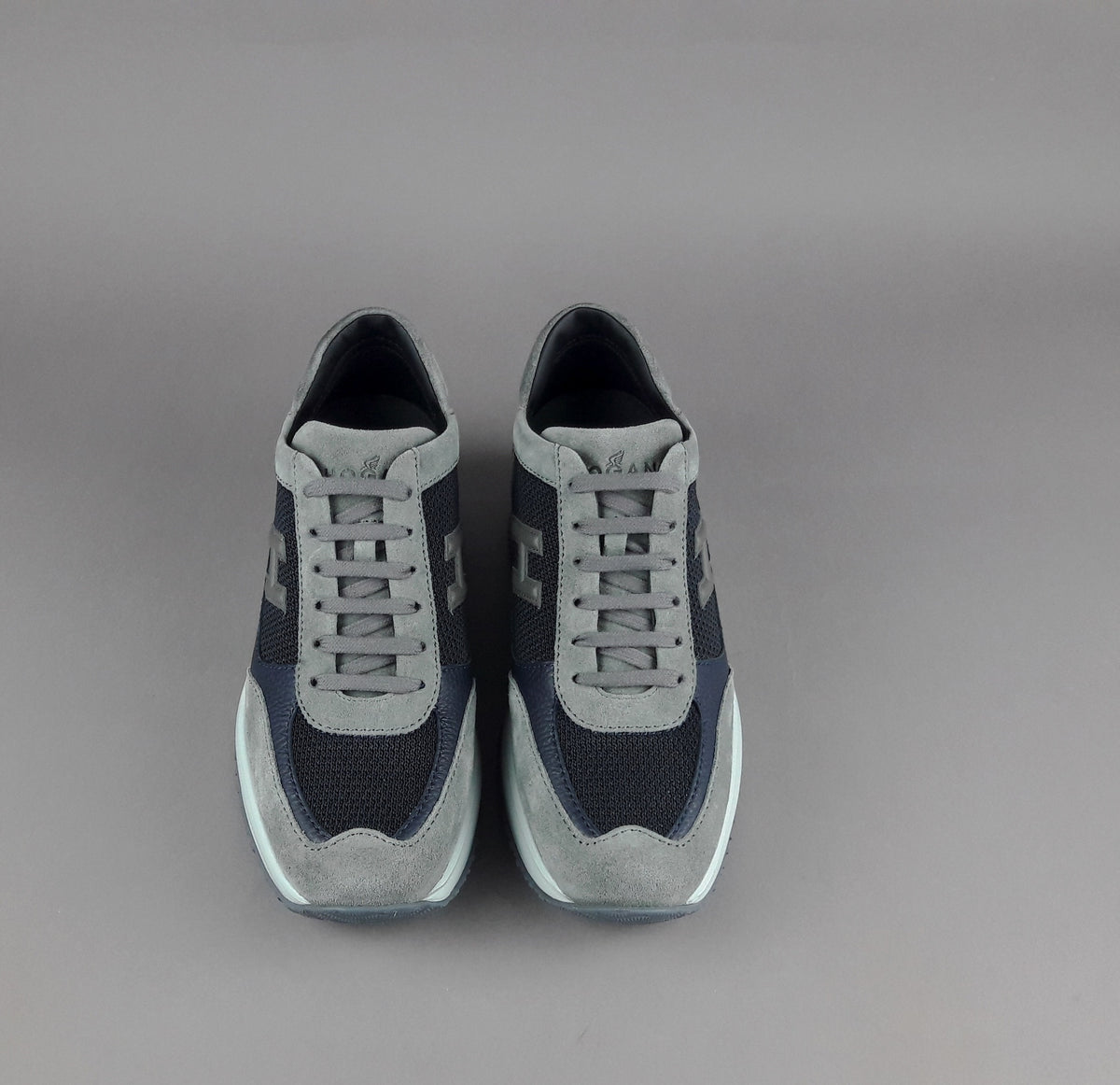 Hogan Interactive Uomo Camoscio PelleE Tela Grigio Blu