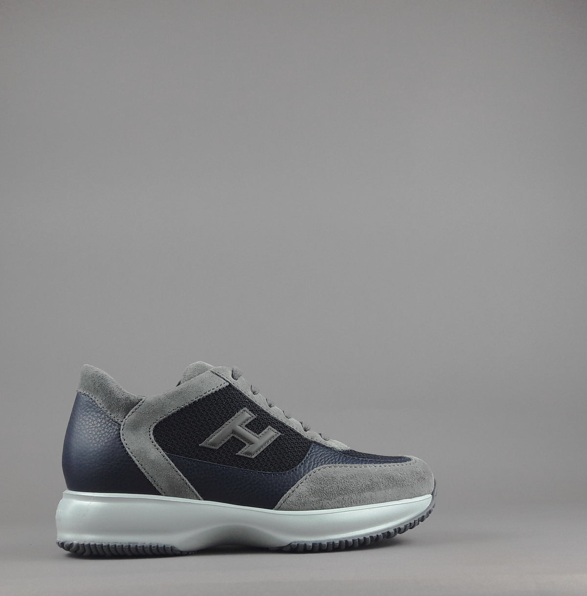 Hogan Interactive Uomo Camoscio PelleE Tela Grigio Blu
