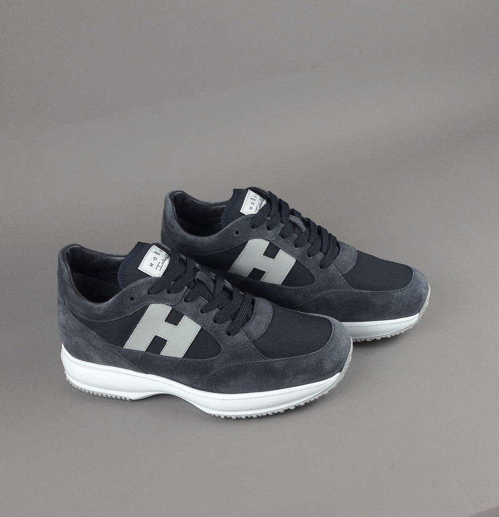 Hogan Interactive Uomo Camoscio Tela Blu Scuro