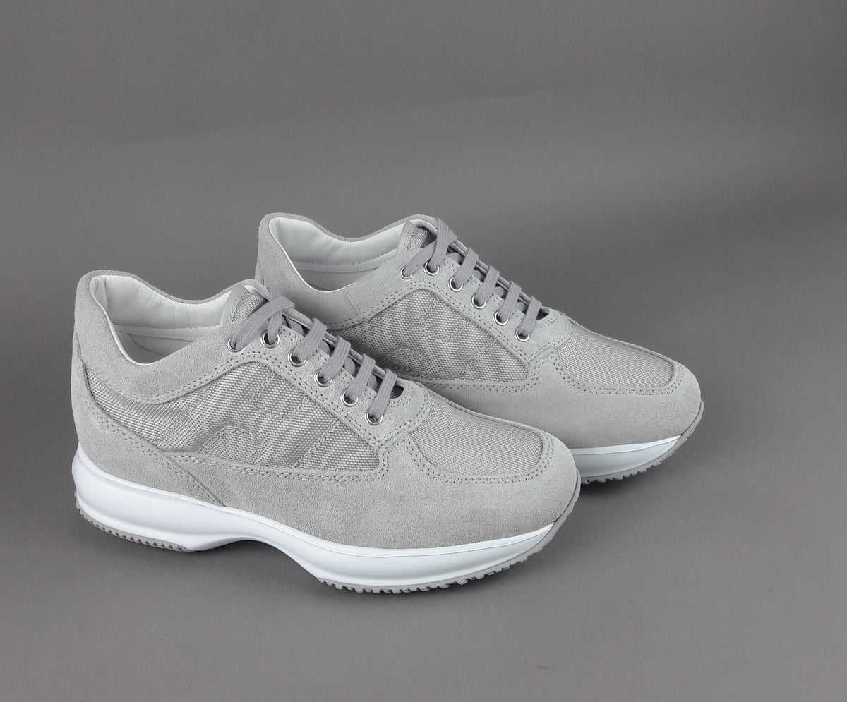 Hogan Interactive Uomo Camoscio Tela Grigio Chiaro H
