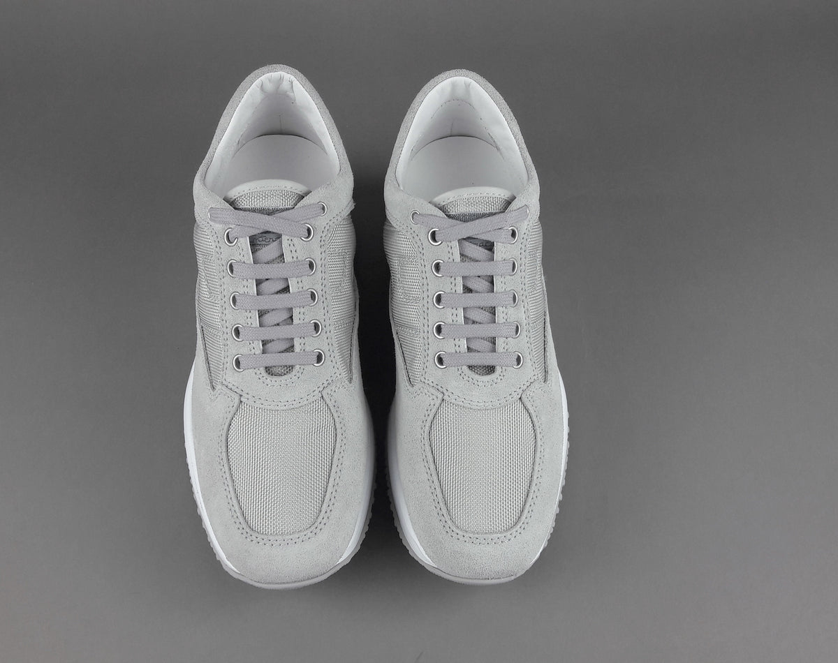 Hogan Interactive Uomo Camoscio Tela Grigio Chiaro H
