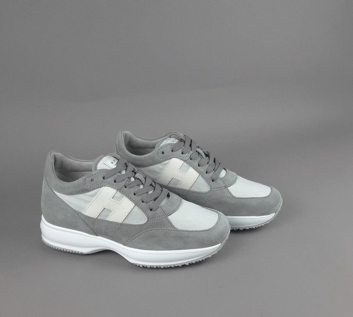 Hogan Interactive Uomo Camoscio Tela Grigio