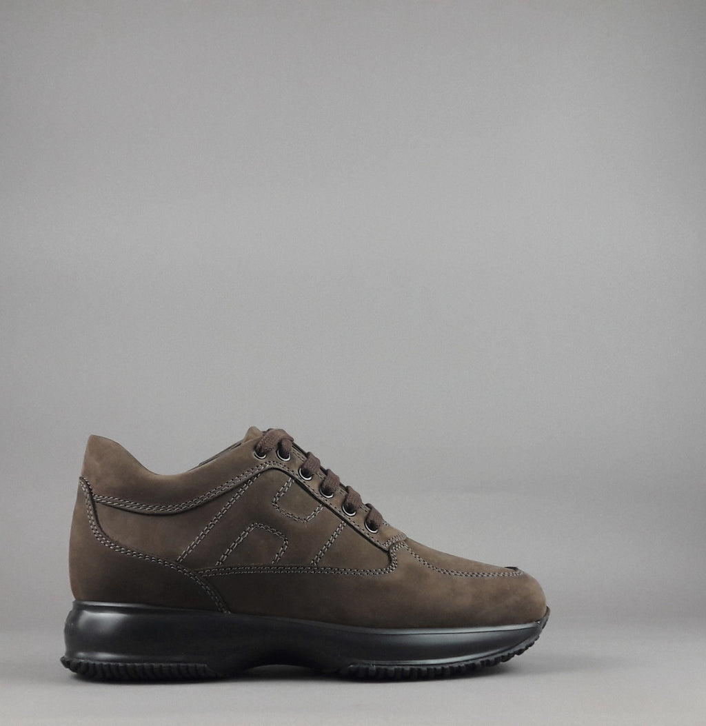 Hogan Interactive Uomo Nabuk Marrone Scuro