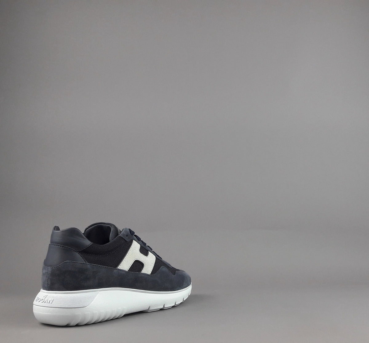 Hogan Interactive3 Uomo Camoscio Tela Blu Scuro