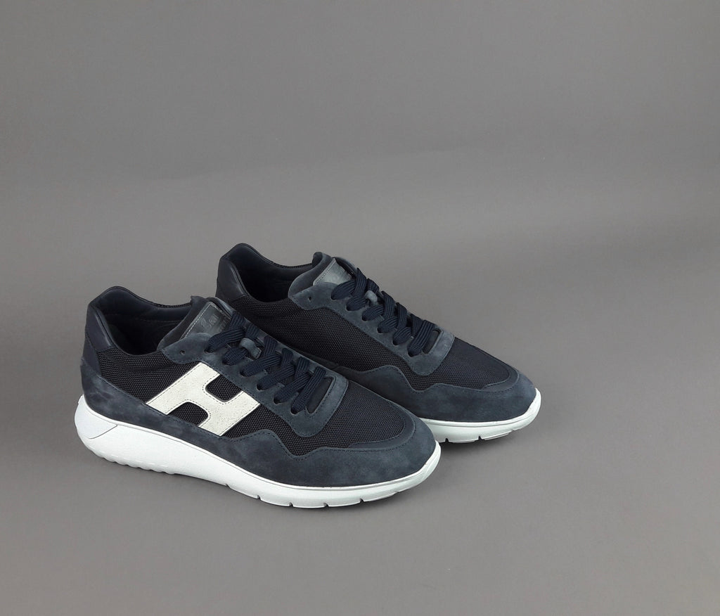 Hogan Interactive3 Uomo Camoscio Tela Blu Scuro