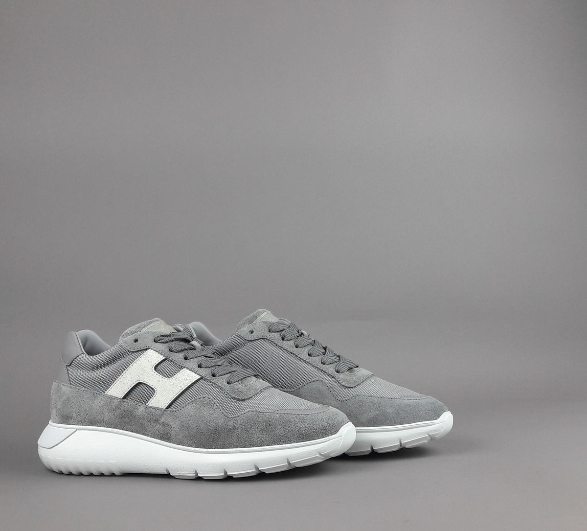 Hogan Interactive3 Uomo Camoscio Tela Grigio