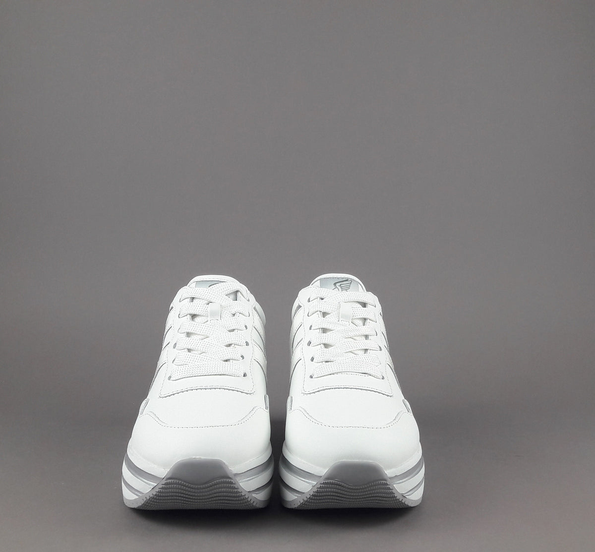Hogan Midi Platform H483 Donna Pelle Bianco H Vernice