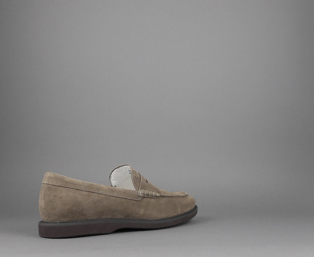 Hogan Mocassino Club Uomo Camoscio Marrone Chiaro