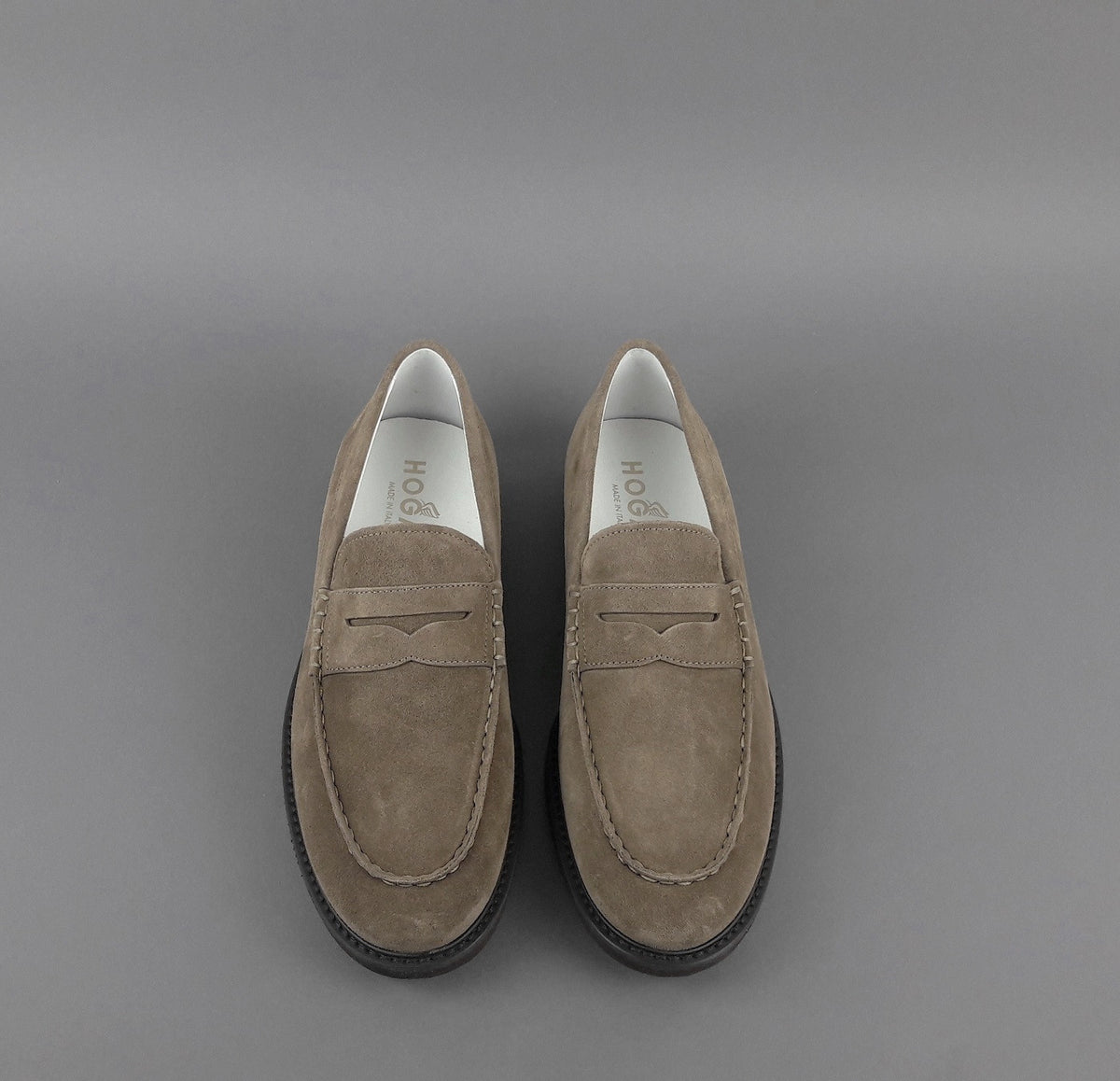 Hogan Mocassino Club Uomo Camoscio Marrone Chiaro