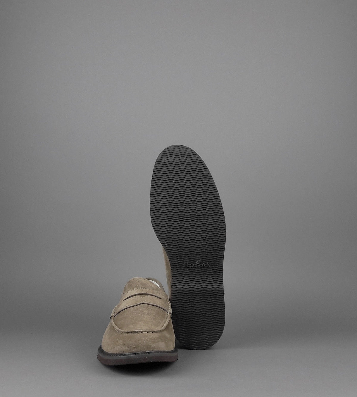 Hogan Mocassino Club Uomo Camoscio Marrone Chiaro