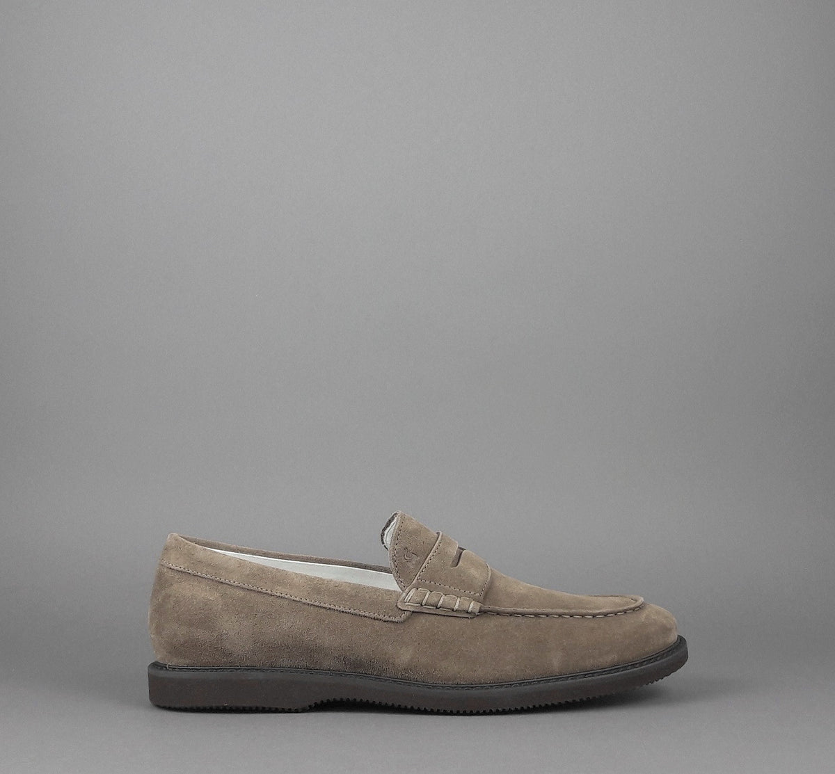 Hogan Mocassino Club Uomo Camoscio Marrone Chiaro