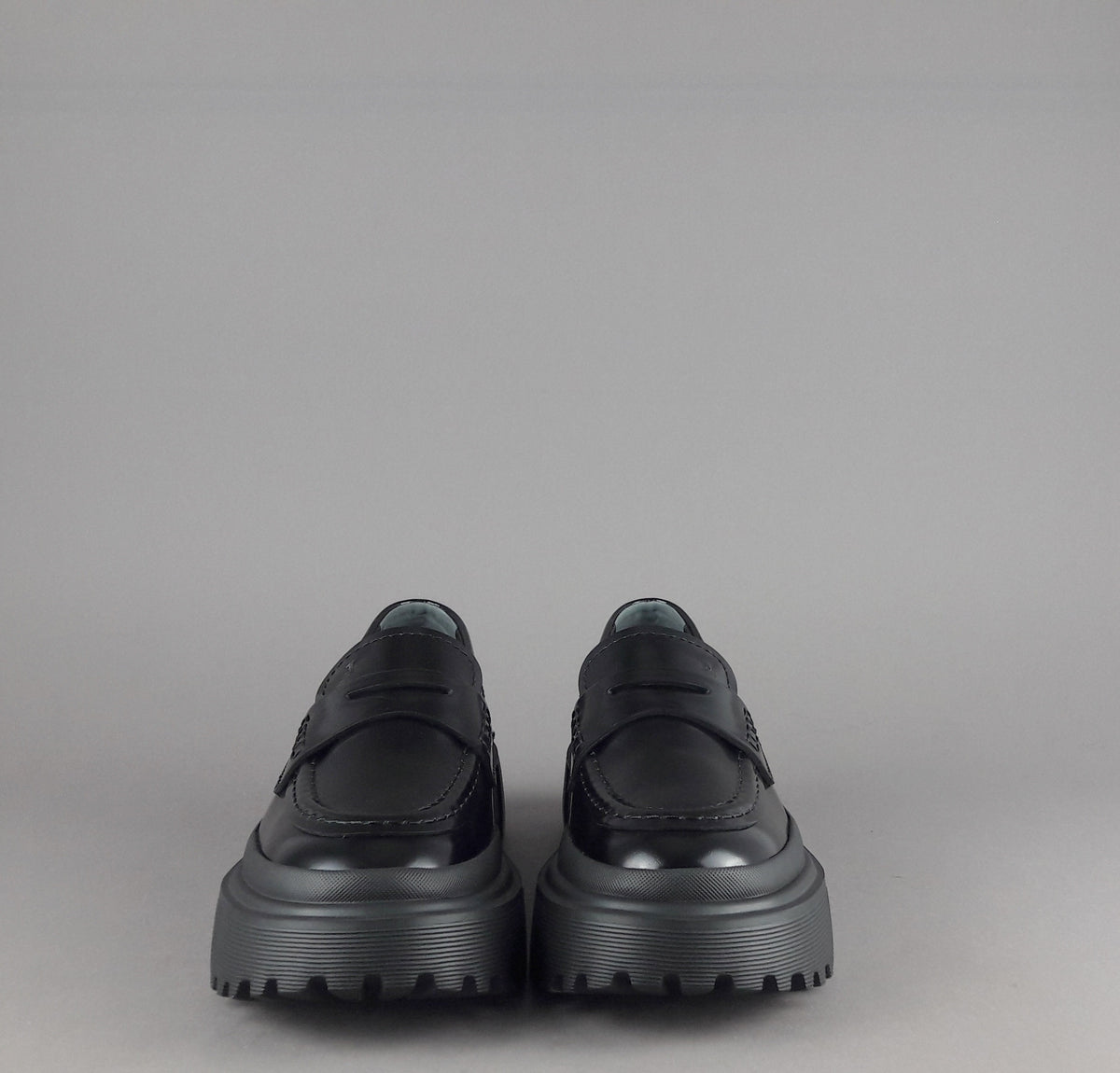 Hogan Mocassino Donna H629 Pelle Abrasivata Nero H Impressa