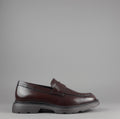Hogan Mocassino Uomo H393 Pelle Spazzolata Marrone Scuro