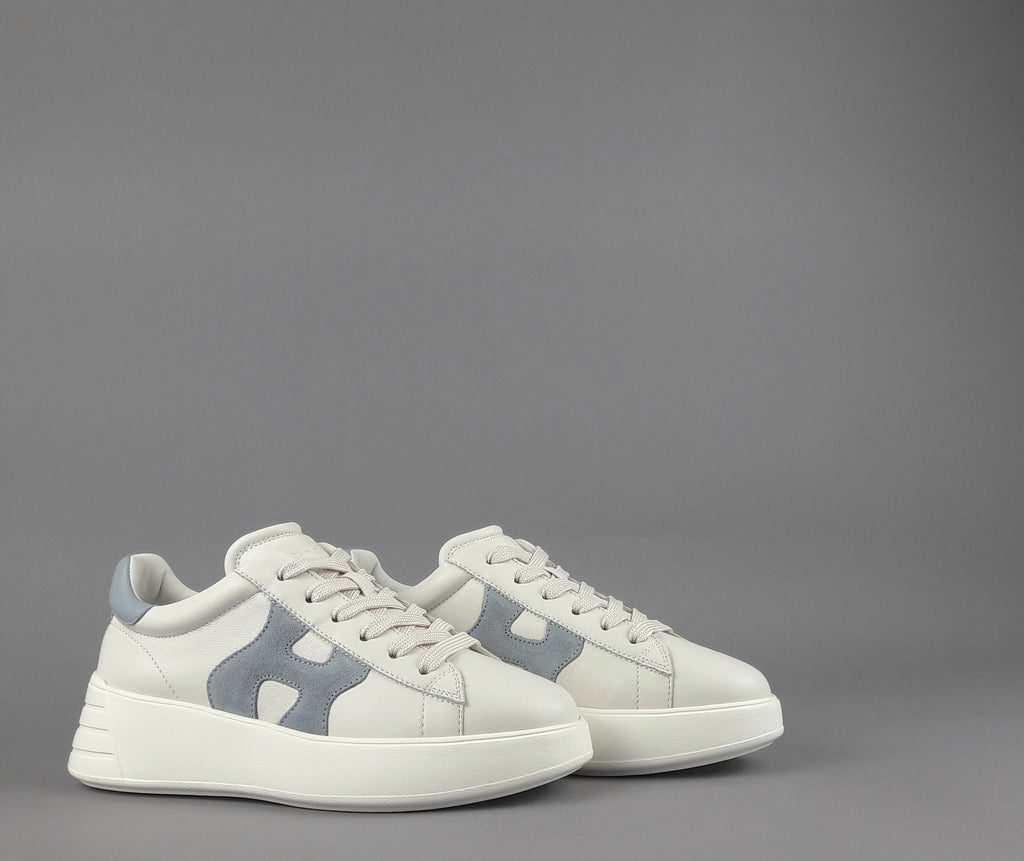 Hogan Rebel Donna H562 Pelle Nappa Bianco Opaco H Camoscio