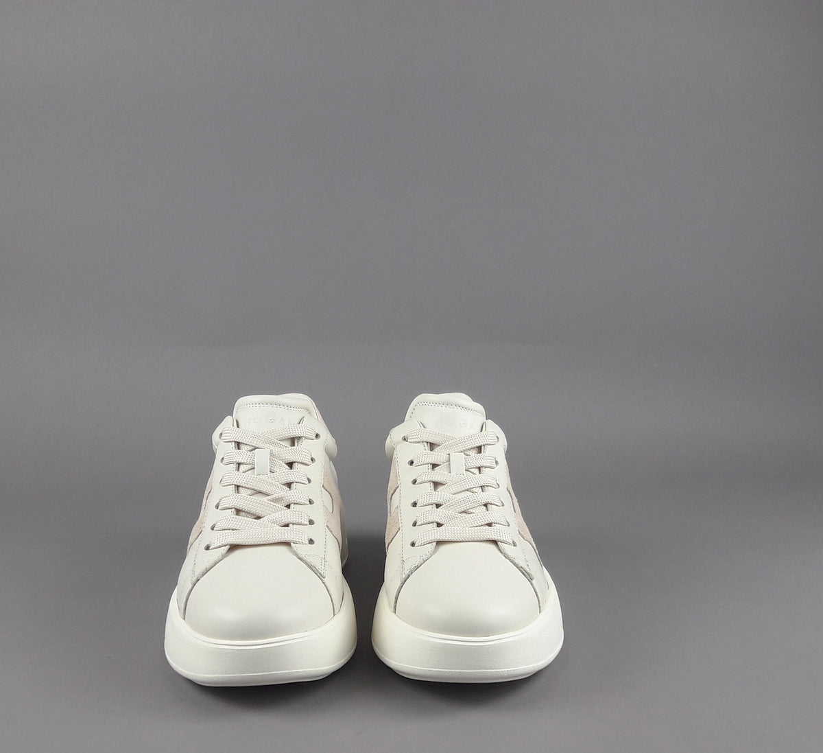 Hogan Rebel Donna H562 Pelle Nappa Bianco Opaco H Camoscio