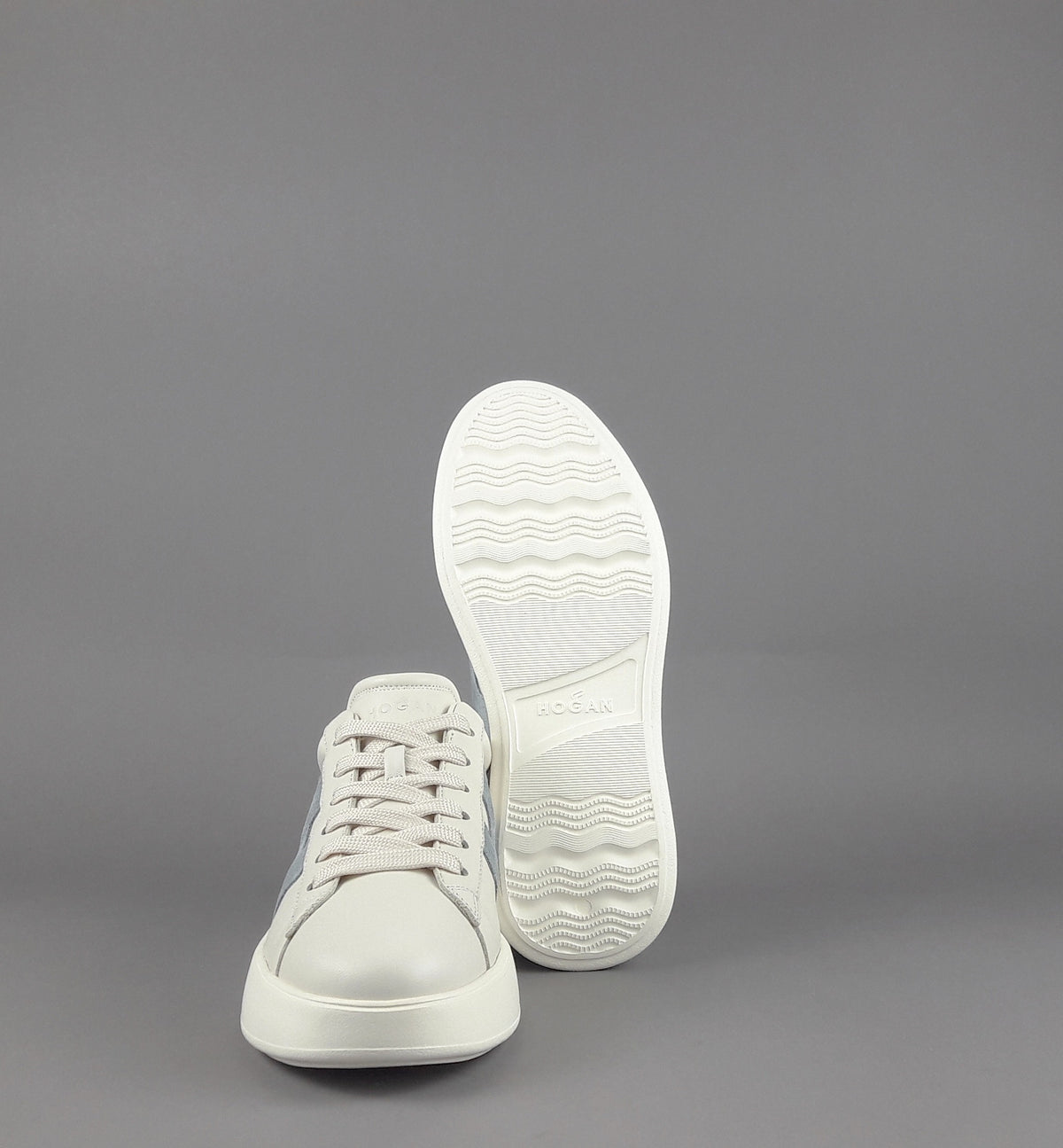Hogan Rebel Donna H562 Pelle Nappa Bianco Opaco H Camoscio
