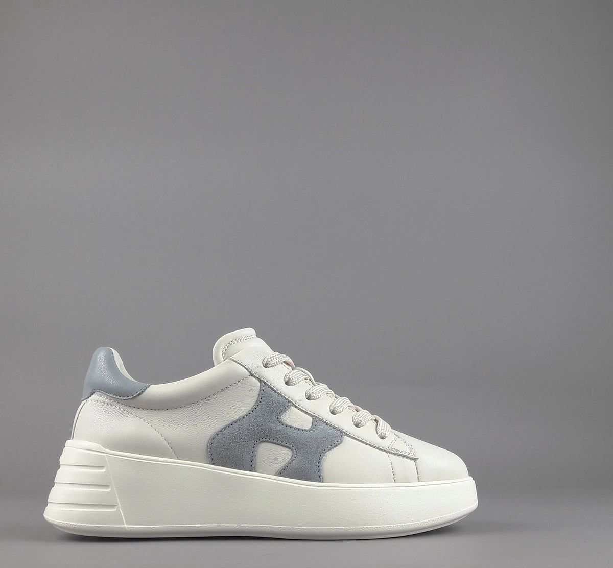 Hogan Rebel Donna H562 Pelle Nappa Bianco Opaco H Camoscio