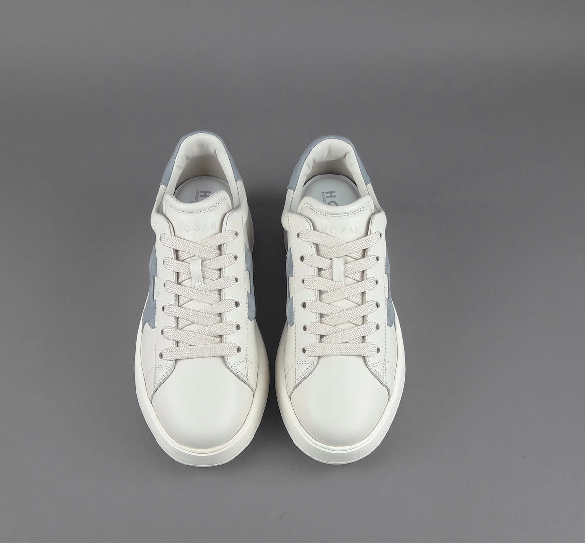 Hogan Rebel Donna H562 Pelle Nappa Bianco Opaco H Camoscio