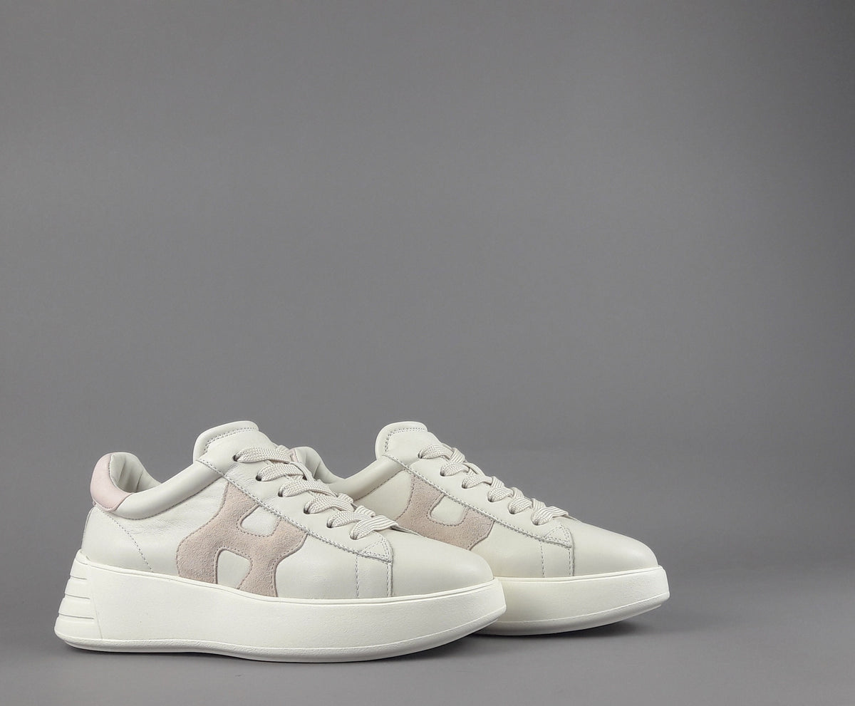 Hogan Rebel Donna H562 Pelle Nappa Bianco Opaco H Camoscio