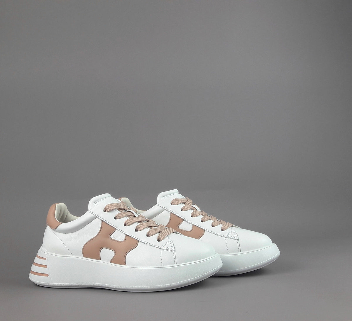 Hogan Rebel Donna H564 Pelle Bianco H Imbottita