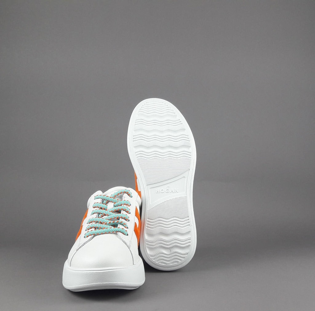 Hogan Rebel Donna H564 Pelle Nappa Bianco H Imbottita