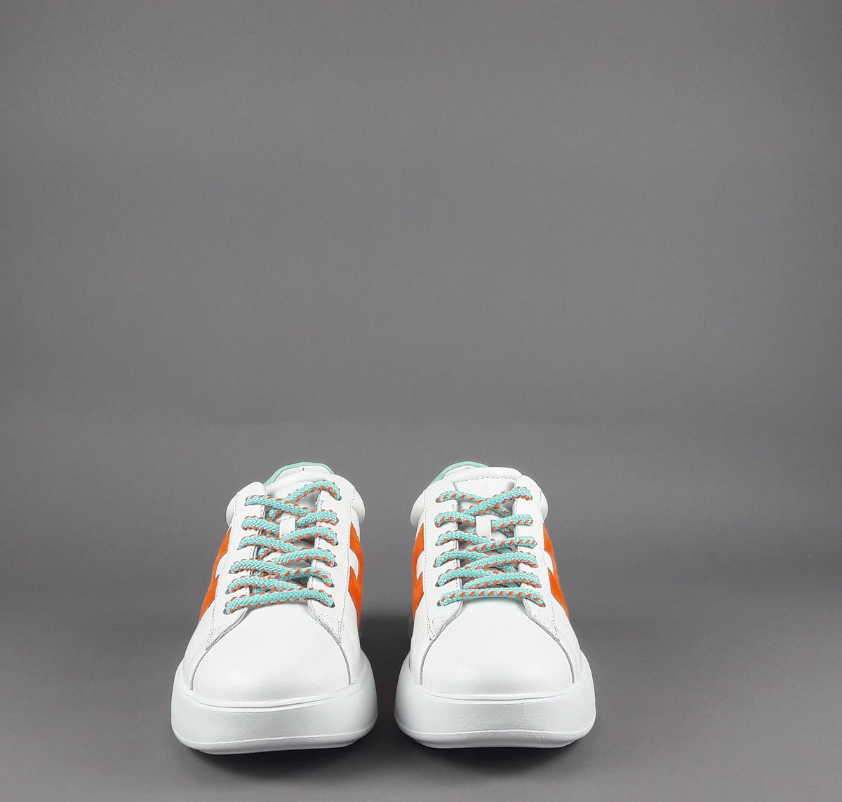 Hogan Rebel Donna H564 Pelle Nappa Bianco H Imbottita