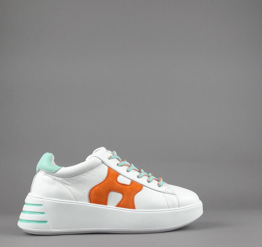 Hogan Rebel Donna H564 Pelle Nappa Bianco H Imbottita
