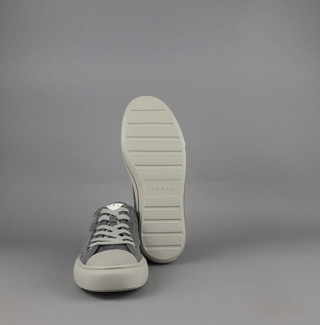 Hogan Rebel H691 Uomo Pelle Aviator Grigio Scuro