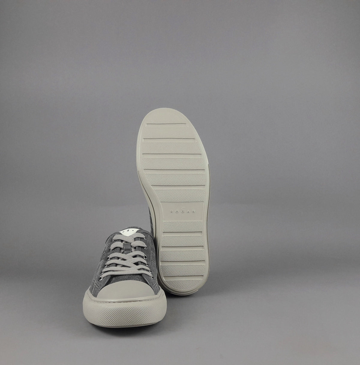 Hogan Rebel H691 Uomo Pelle Aviator Grigio Scuro