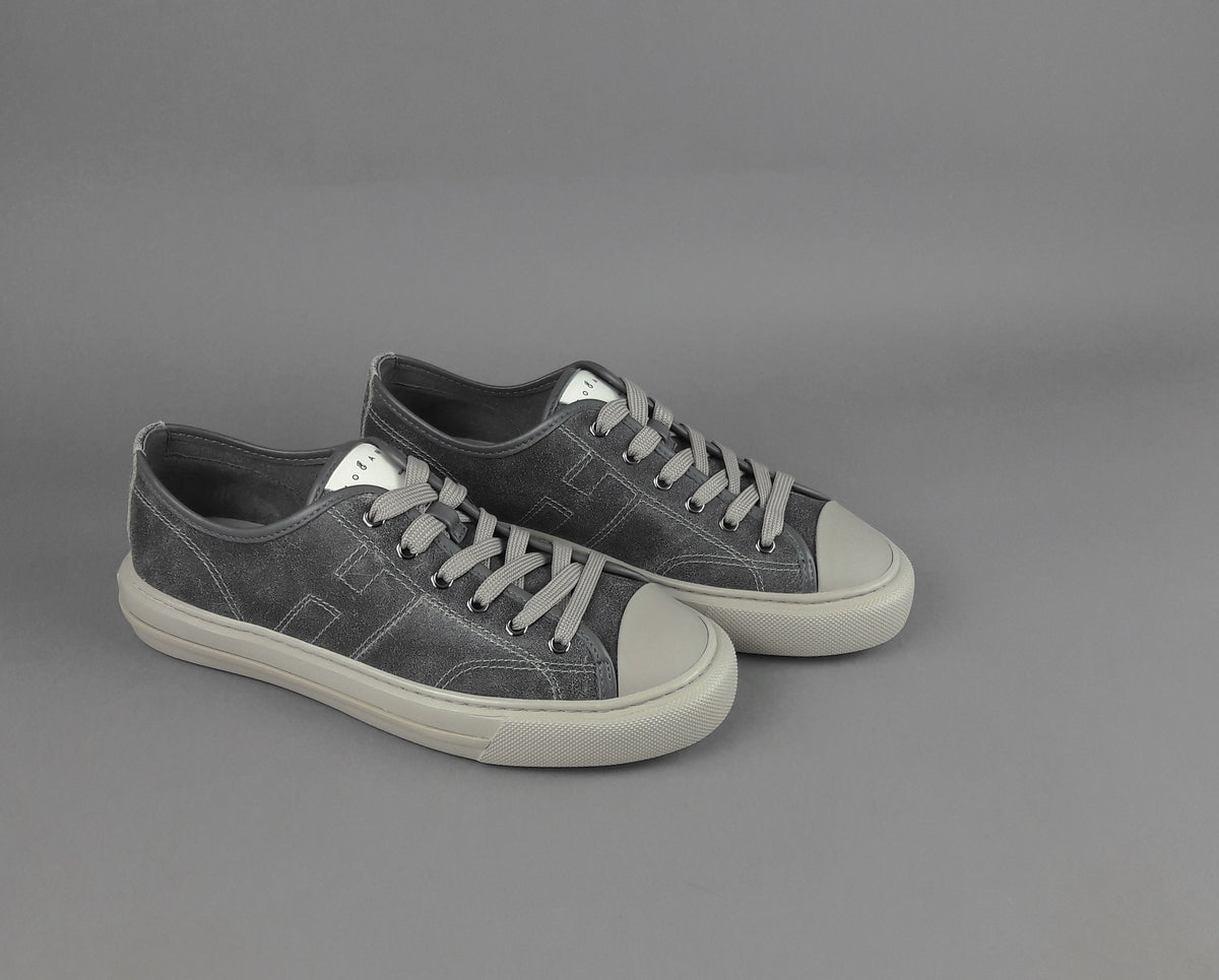 Hogan Rebel H691 Uomo Pelle Aviator Grigio Scuro