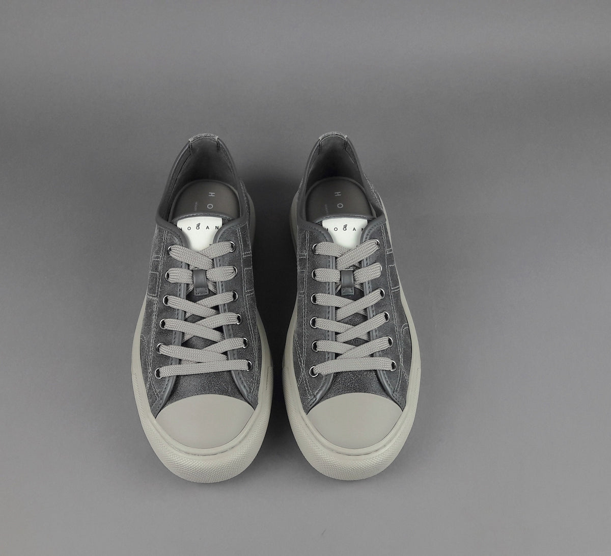 Hogan Rebel H691 Uomo Pelle Aviator Grigio Scuro