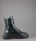 Hogan Anfibio H619 Donna Pelle Spazzolata Verde Scuro H Logo