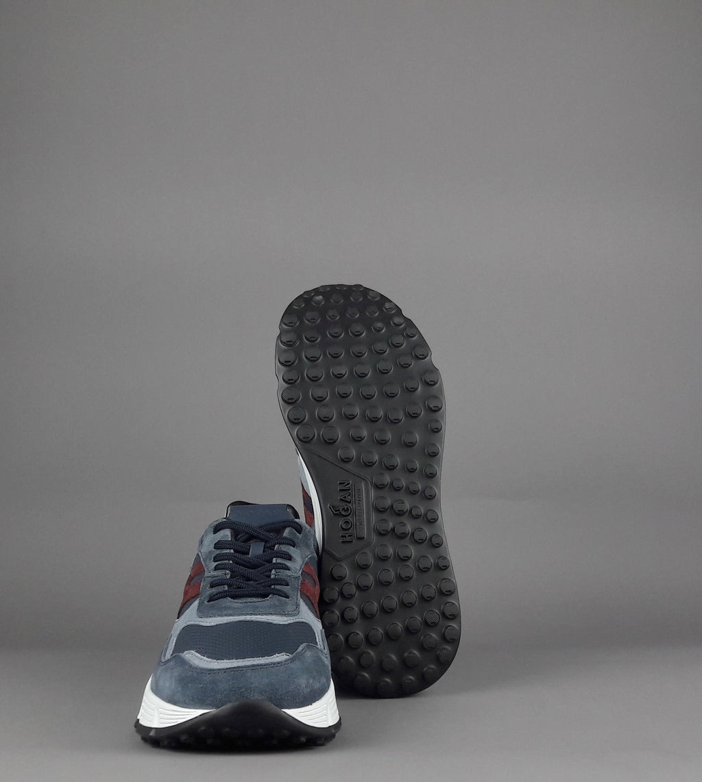 Hogan Hyperlight Uomo Camoscio Pelle Blu H Cucita