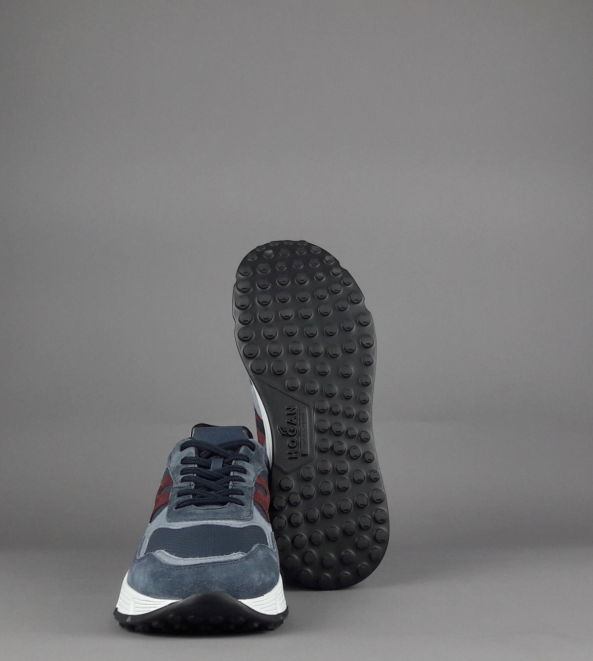 Hogan Hyperlight Uomo Camoscio Pelle Blu H Cucita