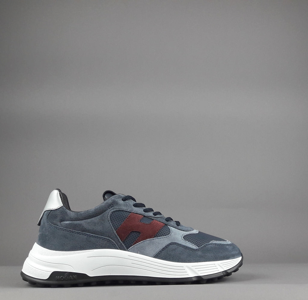 Hogan Hyperlight Uomo Camoscio Pelle Blu H Cucita