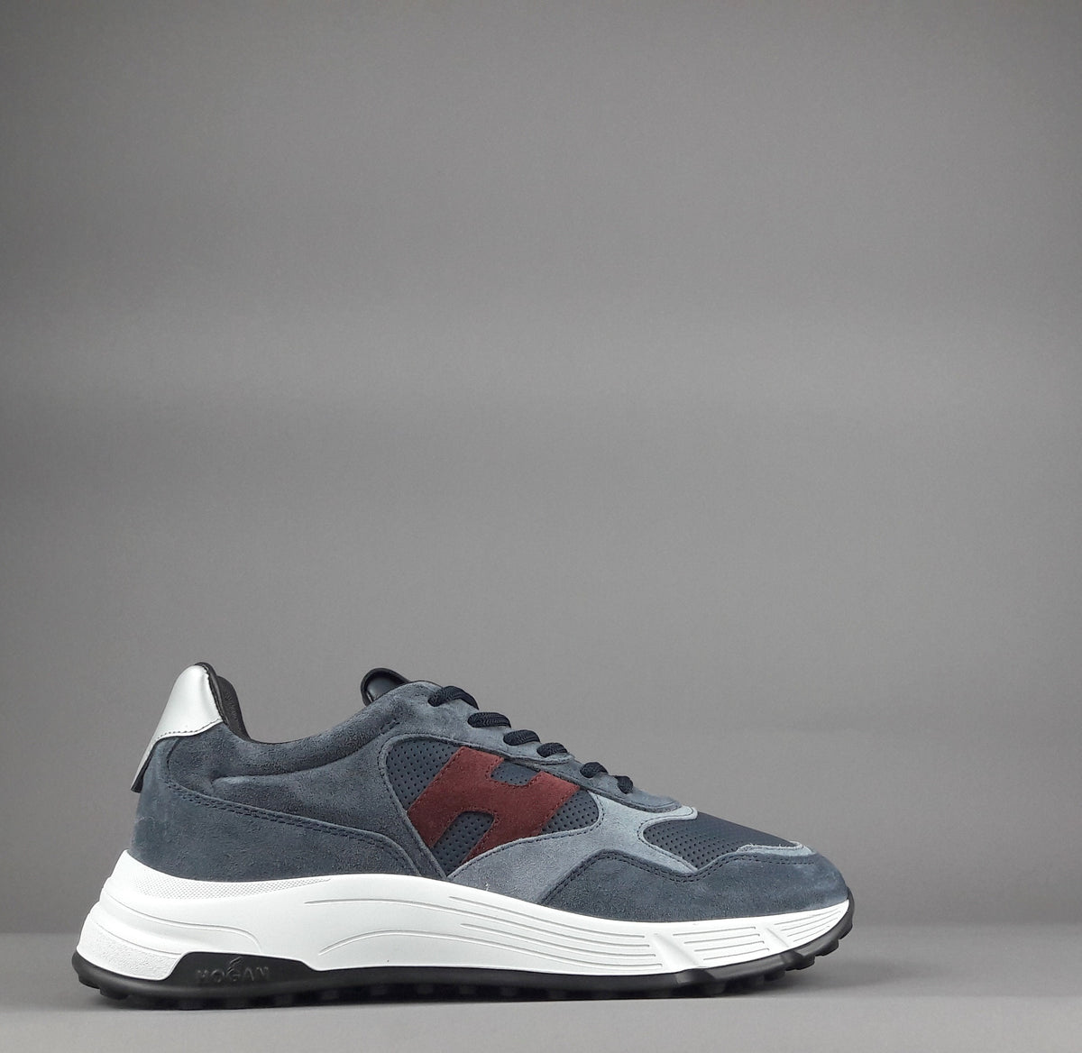 Hogan Hyperlight Uomo Camoscio Pelle Blu H Cucita