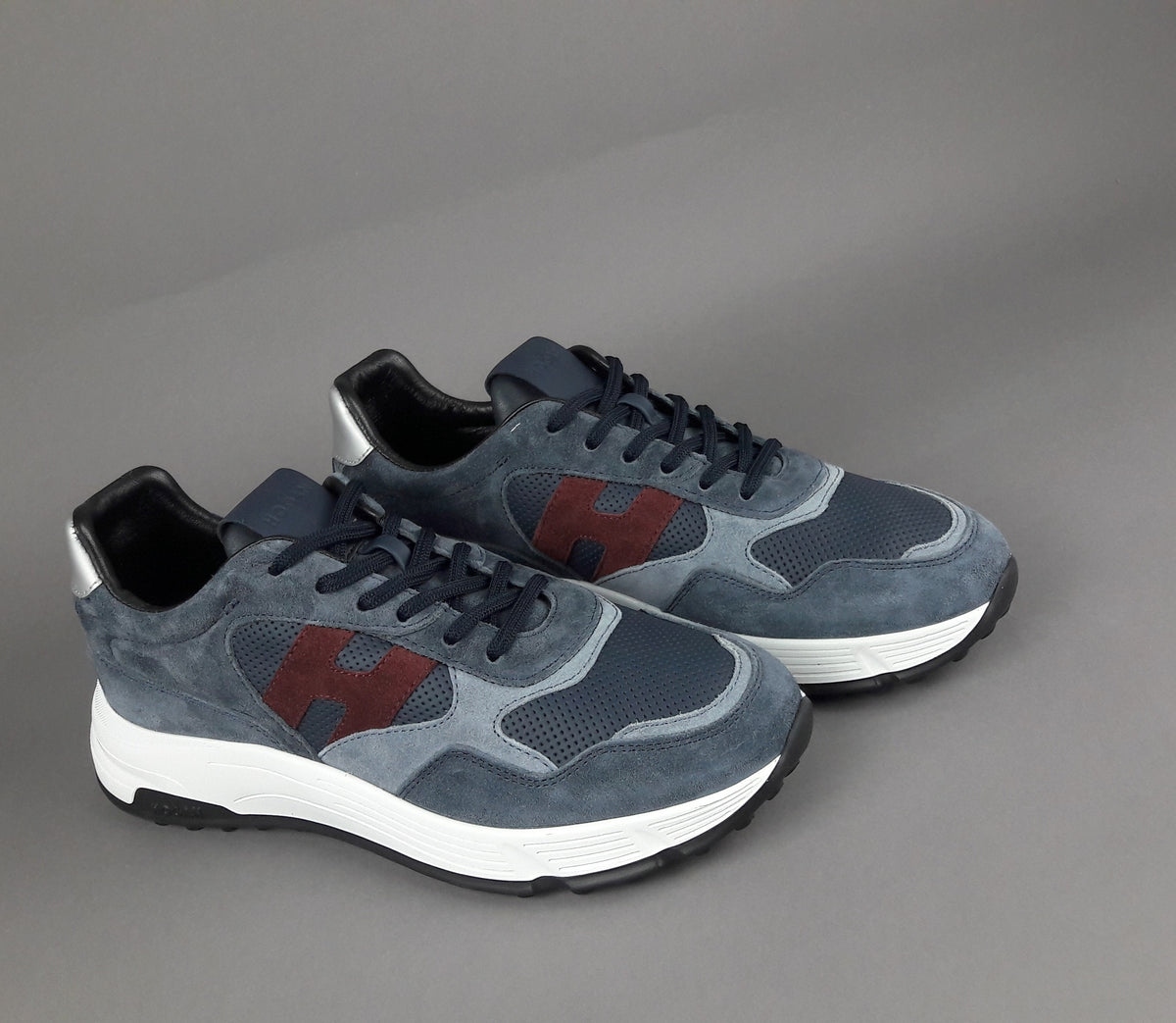 Hogan Hyperlight Uomo Camoscio Pelle Blu H Cucita