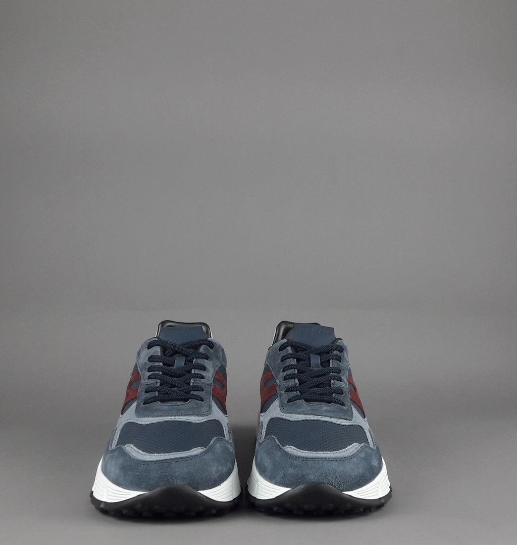 Hogan Hyperlight Uomo Camoscio Pelle Blu H Cucita