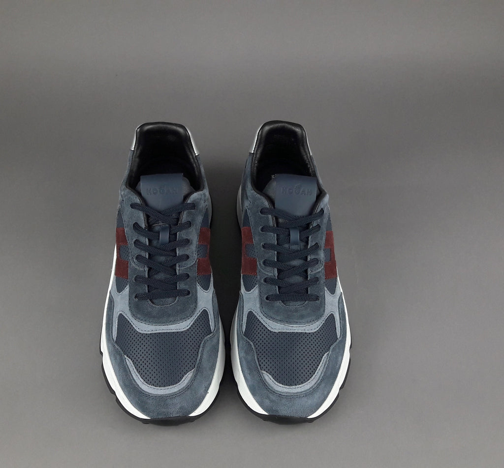 Hogan Hyperlight Uomo Camoscio Pelle Blu H Cucita
