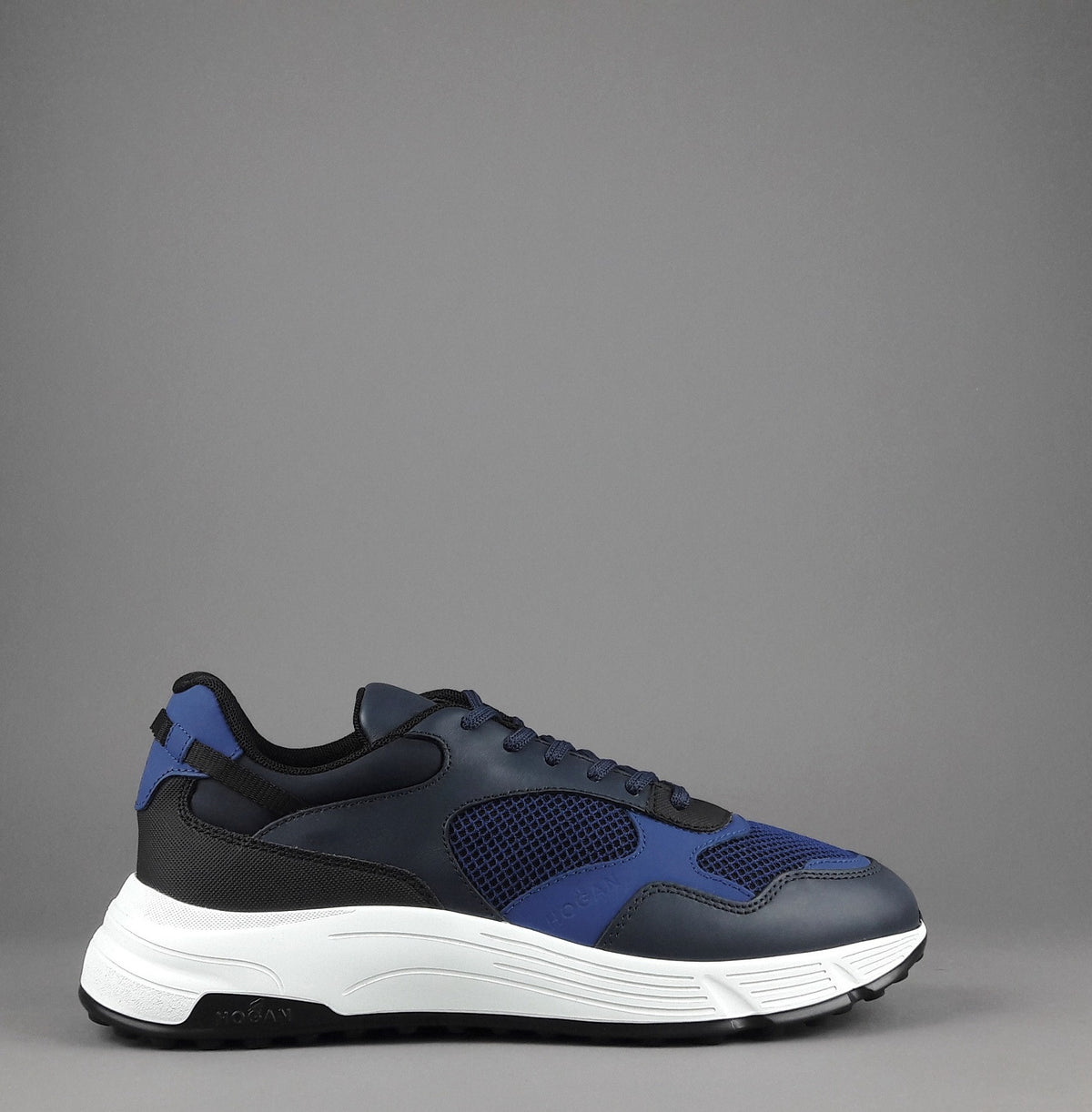 Hogan Hyperlight Uomo Pelle Tela Blu Scuro Logo Lettering