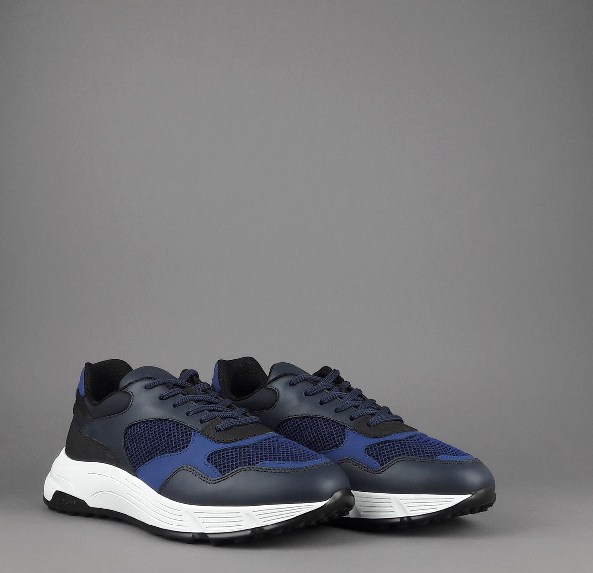 Hogan Hyperlight Uomo Pelle Tela Blu Scuro Logo Lettering