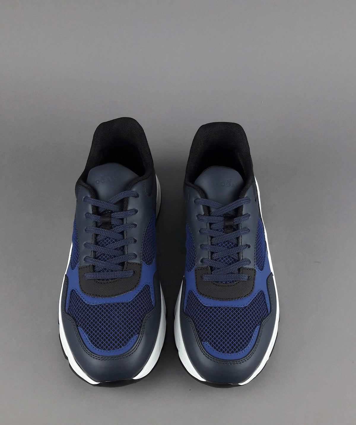 Hogan Hyperlight Uomo Pelle Tela Blu Scuro Logo Lettering